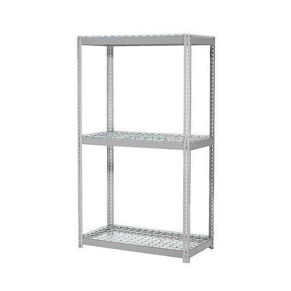 Global Industrial 3 Shelf, Heavy Duty Boltless Shelving, Starter, 72inW x 24inD x 84inH, Wire Deck B2296873 - main